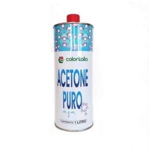 Acetone puro: ideale per sciogliere resine naturali, poliuretaniche, nitrocellulosa.