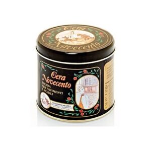 cera Novecento neutra in pasta a base di solvente, consigliata per la tradizionale inceratura dei pavimenti in legno. 500 ml