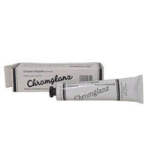 Chromglanz, Pasta specifica per pulire e ridare lucentezza a tutti i tipi di metalli, sanitari, ceramiche e laminati plastici.