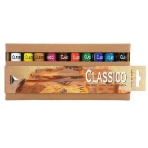Colori ad olio CLASSICO di MAIMERI in confezione blister di cartone, 10 tubetti da 20 ml