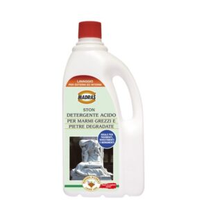 Ston di Madras, detergente acido per marmi grezzi e pietre degradate ideale per rivestimenti, pavimenti e monumenti. Flacone da 1 Lt