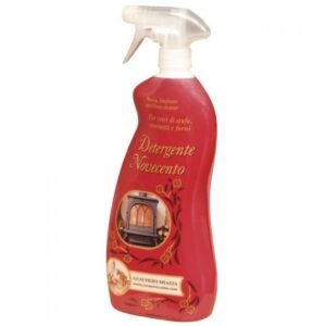 Detergente per i vetri di stufe, caminetti e forni. Flacone con spruzzatore, da 1 lt.