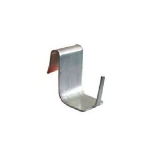 Gancio in alluminio per sostenere le bacchette delle tende. Si incastra a cavallo del telaio e non si forano i serramenti.