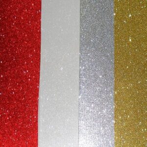 Gomma crepla glitterata, colori vari cm 60 x 40