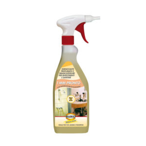 1MM Pronto Madras, per la pulizia e l'igiene di bagni, rivestimenti, top, cucine. Dotato di prtico vaporizzatore schiumogeno per la pulizia anche in verticale. Flacone da 1 LT
