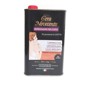 Impregnante per cotto, ceroso a base solvente, color arancione non tingente; protegge e nutre in profondità, si usa una volta sola nella vita del cotto