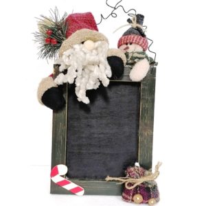 lavagnetta per gessetti a tema natalizio con elfi. Misura cm 17 x 30