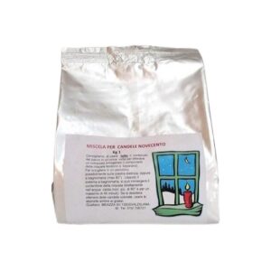 Miscela per candele "900". Preparato per creare candele in casa, confezione da 1 kg. Colorabile con aniline ai grassi