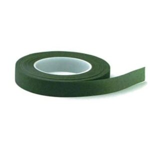 nastro per fioristi guttaperca verde; rotolo da 27,5 mt per 13 mm h.