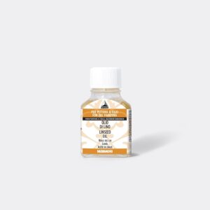Olio di lino Maimeri per diluire i colori ad olio, disponibile in flacone da75 ml
