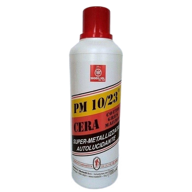 PM 10_23 Cera Metallizzata PM 10/23 Cera liquida super metallizzata, autolucidante. Flacone da 1 litro