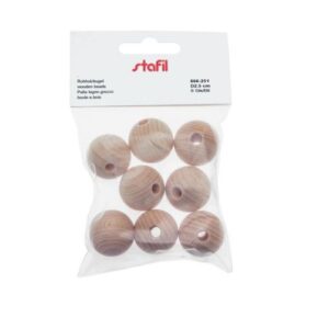 Palline forate in legno naturale per hobbistica, disponibili in varie misure
