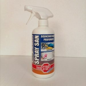 Spray San di Dixi, detergente, con erogatore spray, anticalcare e disincrostante. Flacone da 500 ml