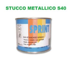 Stucco metallico bicomponente S40, confezione da 125 ml e da 500 ml