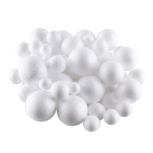 Palline di polistirolo da decorare, varie misure.