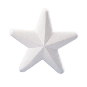 Stelle di polistirolo da decorare. Disponibili in due misure: cm 12,5 e cm 20.