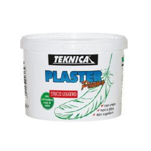 stucco leggero di Teknica, ideale per riempire. rasare e riparare. Non crepa, non ingiallisce e non si ritira ed asciuga rapidamente. Confezione da 500 ml