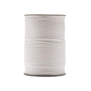 Treccia per riloga in fibra di polipropilene bianca, adatta per lo scorrimento su guida di tapparelle, tende, mantovane e per usi generici. Venduta al metraggio.