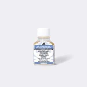 Vernice brillante per tempera, flacone per 75 ml.