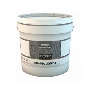 Guaina liquida bianca, ideale per impermeabilizzare tutte le superfici interne ed esterne, disponibile in confezione da 0,750 Lt