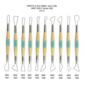 Mirette a filo tondo, utilizzate per modellare argilla e paste modellabili. Ideali per le rifiniture