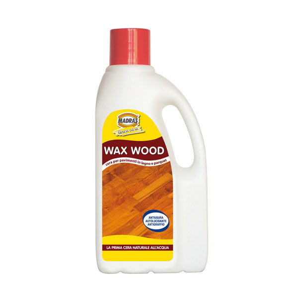 Wax Wood Madras, cera liquida a base acqua per pavimenti in legno e parquets. Flacone da 1 Lt